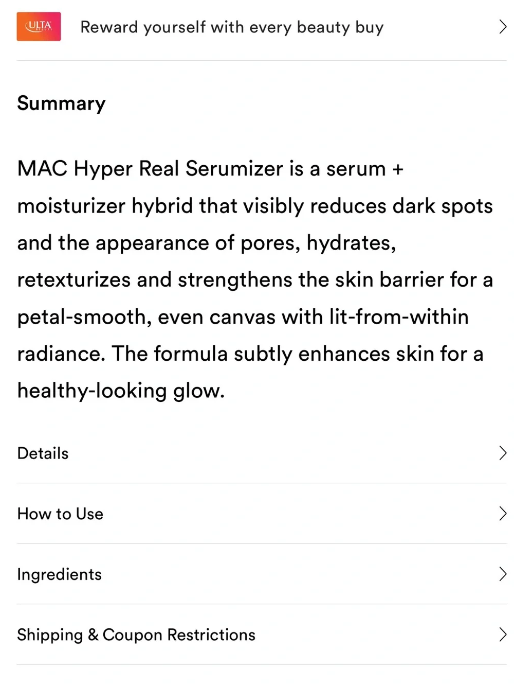 MAC Cosmetics Hyper Real Serumizer Primer — Cream